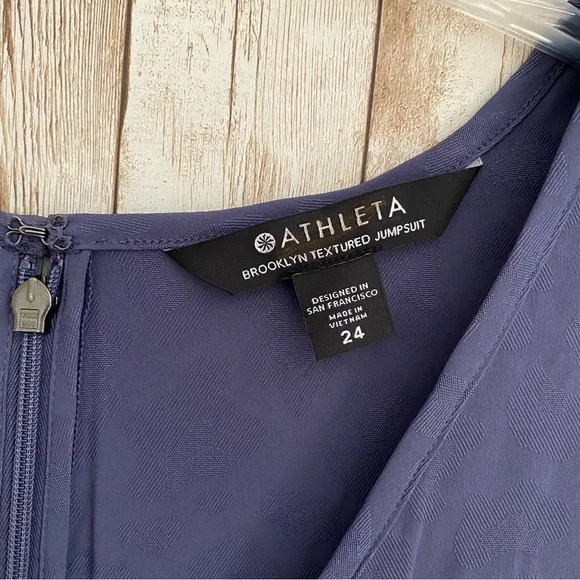 Athleta Brooklyn Textured Jumpsuit Size 24 NWT - Picture 7 of 7